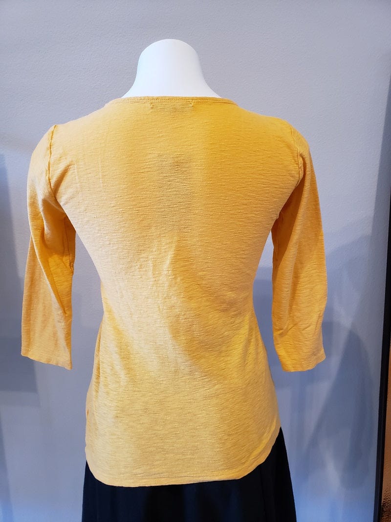 Cutloose Women's Long Sleeve Top 3/4 Sleeve Tuck Front