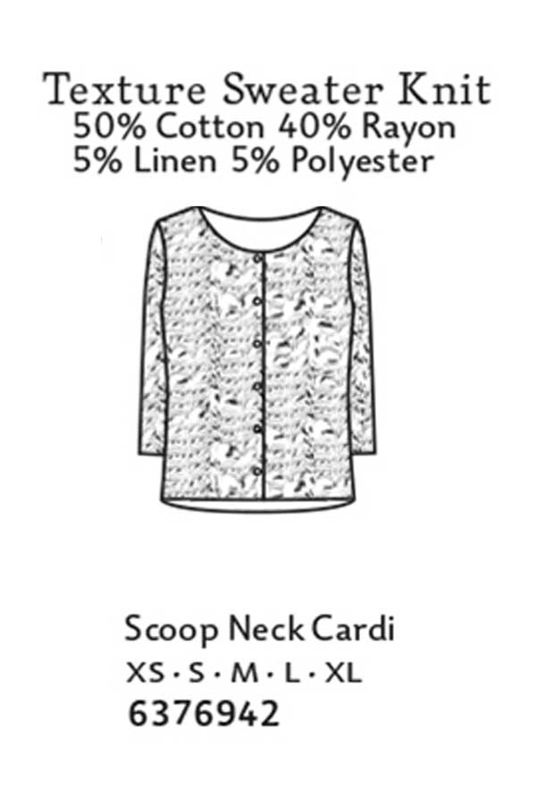 Cutloose Women&#39;s Long Sleeve Top Cotton Blend Textured Cardi