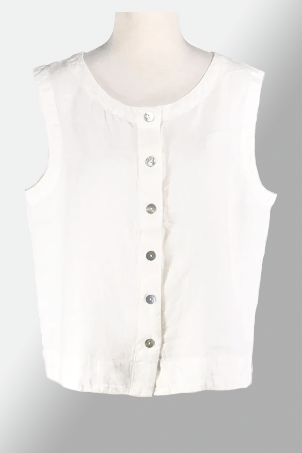 Cutloose Women's Sleeveless Top Sleeveless Button Down Top