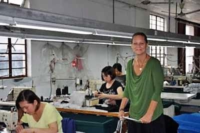 Echo Verde Women's Long Sleeve Top Drape Neck Light Sweater