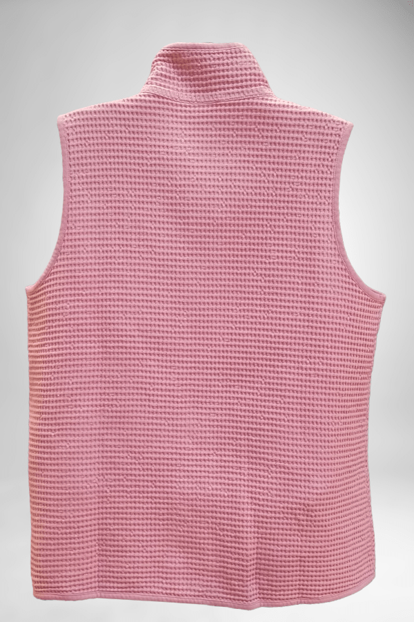 Focus Women's Sleeveless Top Pink Rose / S Waffle Textured Light Vest