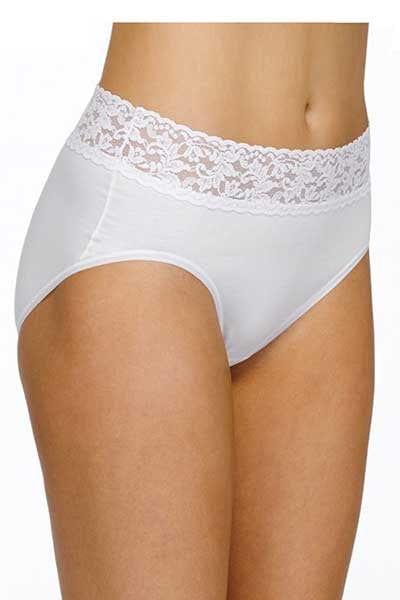 Organic Cotton Full Brief with Lace