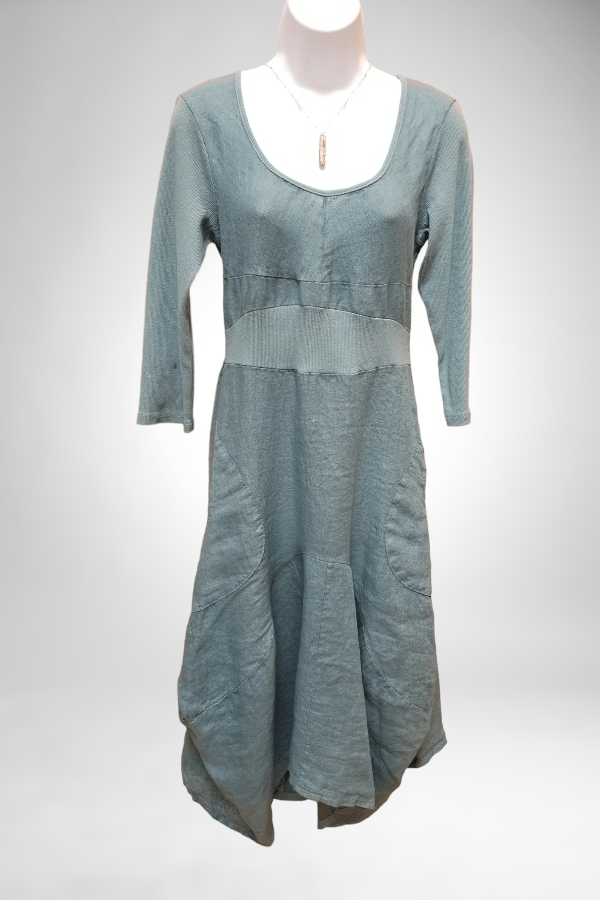 Inizio Women's Dress Italian Linen Dress by Inizio - Magic 3/4 sleeve