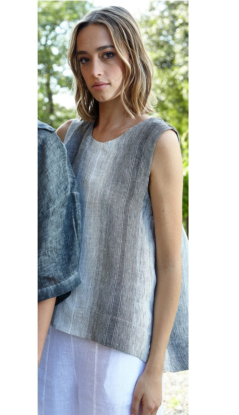 Inizio Women's Sleeveless Top Linen Sleeveless Top from Inizio Hi-Low