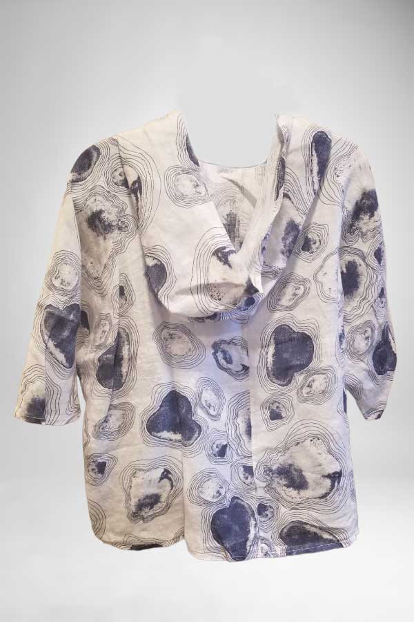 Lands Downunder jacket Italian Linen Jacket - white pattern