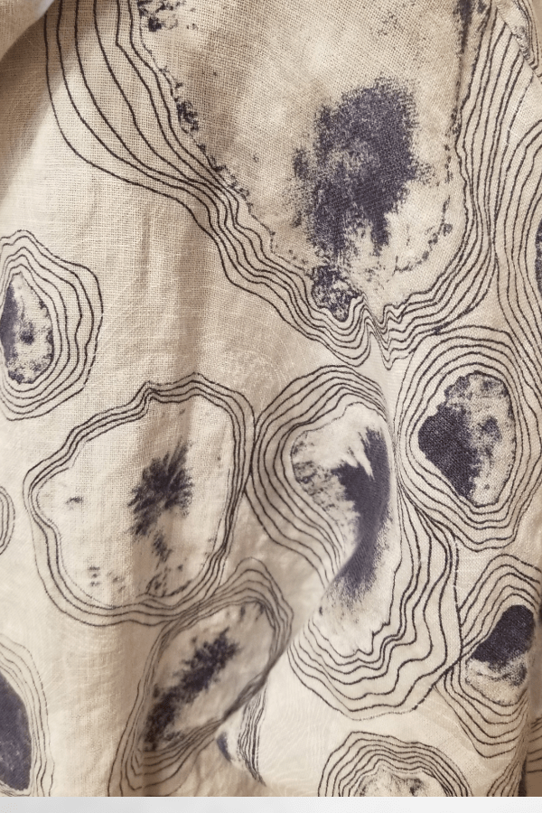 Lands Downunder jacket Italian Linen Jacket - white pattern