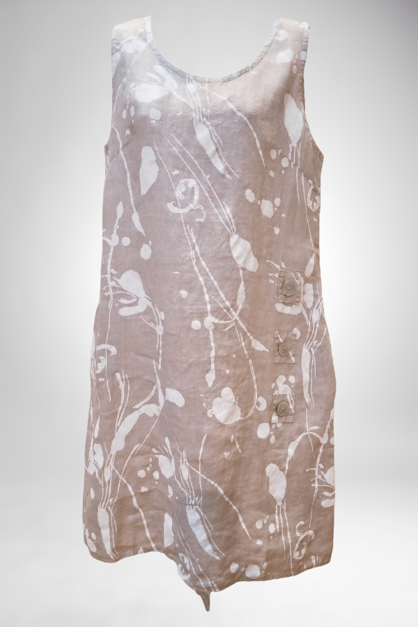 Italian Linen Dress - Sleeveless Classic - Natural Clothing Company