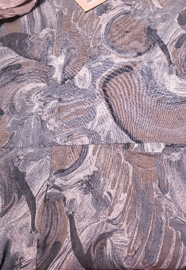 Lands Downunder Women's Dress Lilac pattern / S Italian Linen Dress Short Sleeve