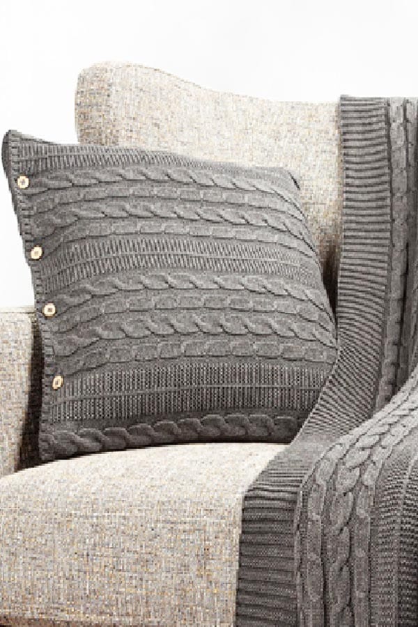 Maggie's Home Grey / one size Organic Cotton blend Pillow Cover