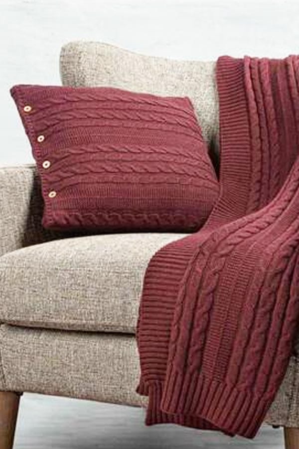 Maggie's Home Mulberry / one size Organic Cotton blend Pillow Cover