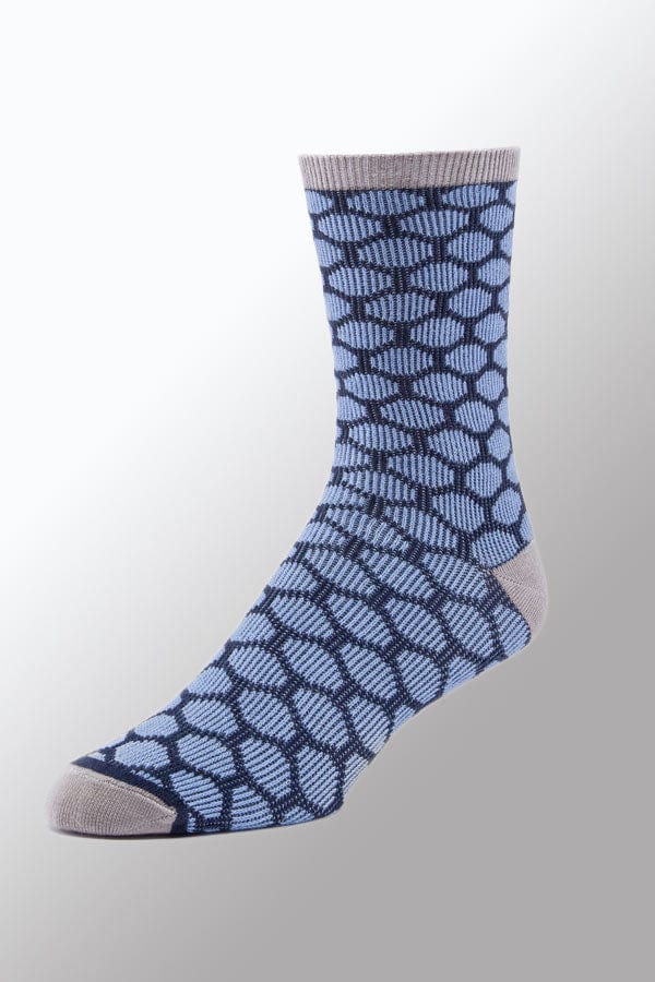 Maggie's Men's Socks Navy Blue Bee Keeper / 10-13 (men) Dress Socks with Purpose - Bee Keeper (men's)