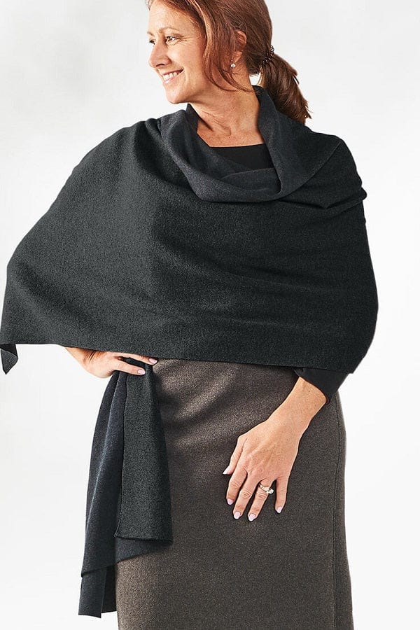 Maggie's Scarf Anthracit/Black / one size Organic Reversible Pashmina