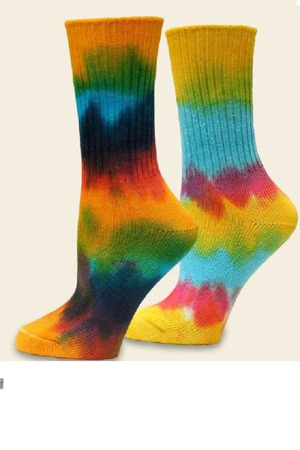 Maggie&#39;s Unisex Socks Tie Dye / 9-11 Tie Dye Organic Socks - organic cotton