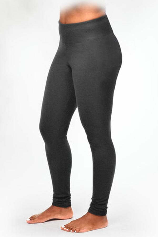 Women's Plus Size Cotton Leggings - XL, Black