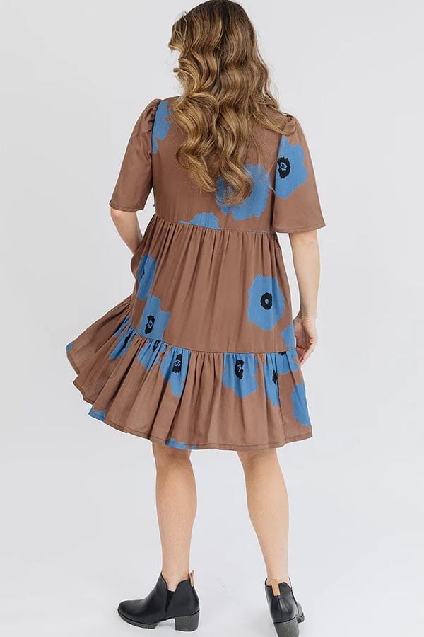 Mata Traders Women's Dress Tiered Dress Adelaide - tencel