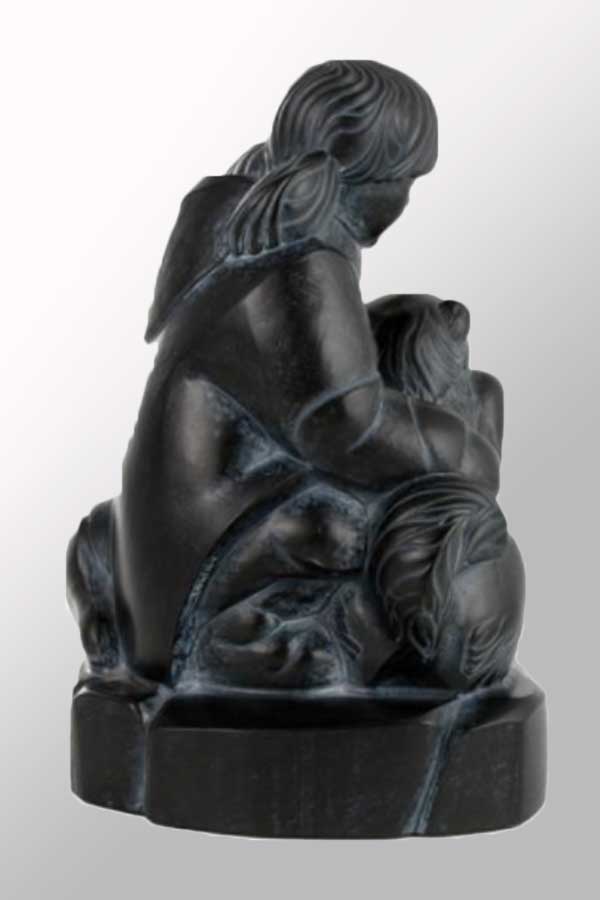 Panabo sculpture Girl and Husky Sculpture - First Nations Art