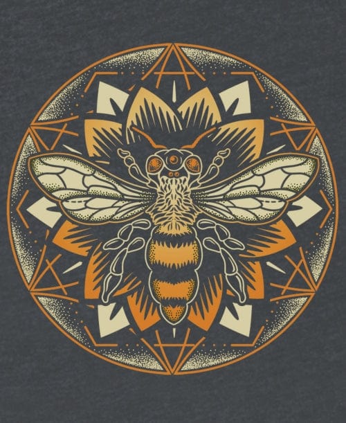 Soul Flower Organic Cami Grey / S Eco-friendly Racer Back Top - Bee Power