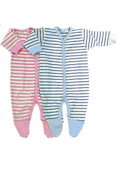 Under The Nile baby clothes Pink stripes / 3-6 mo Organic Footie, People Print or Stripes - 3 to 6 mo.