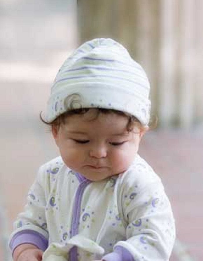 Organic Cotton Hat - reversible colored stripes - Natural Clothing Company