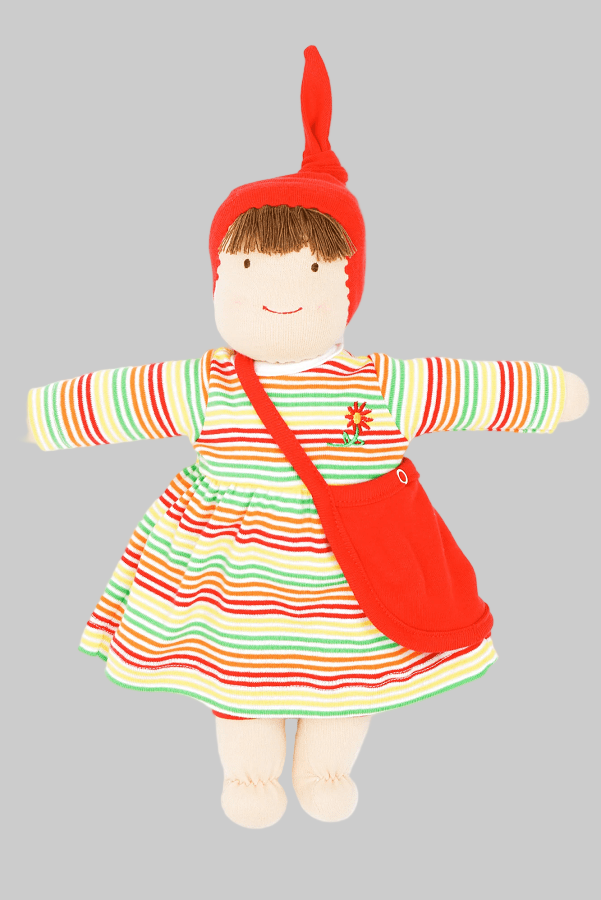 Under The Nile Toy red stripe / any age Organic Cotton Doll - Dress-Up Sasha