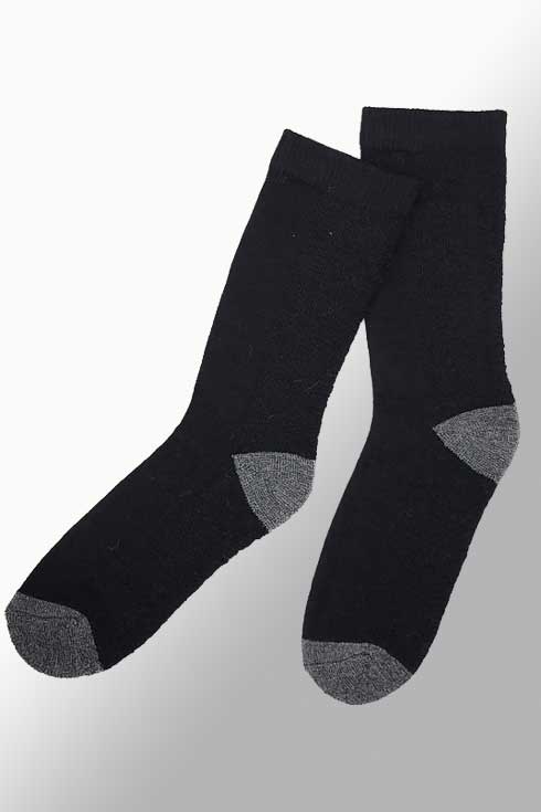 Wuaman Unisex Socks Black / M Alpaca Socks Crew - Solid color