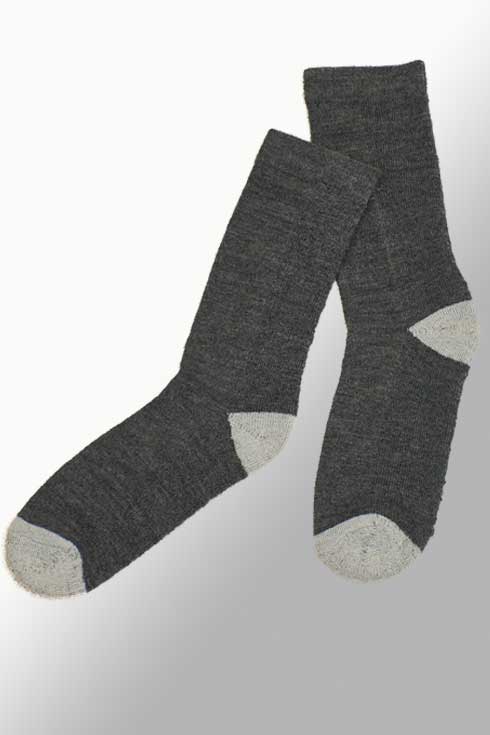 Wuaman Unisex Socks Grey / M Alpaca Socks Crew - Solid color