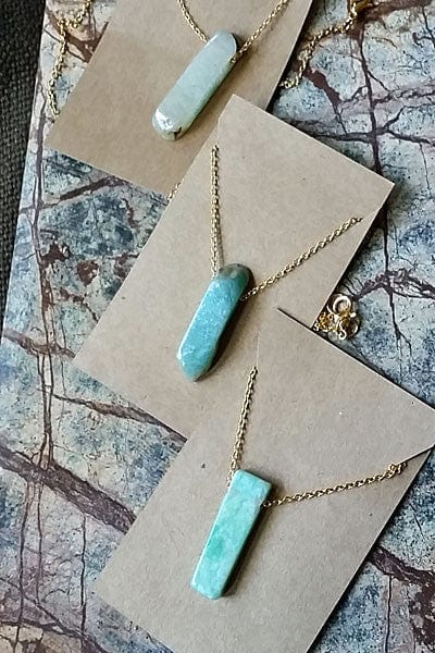 Amazonite Natural Stone Necklace - Natural Clothing Company