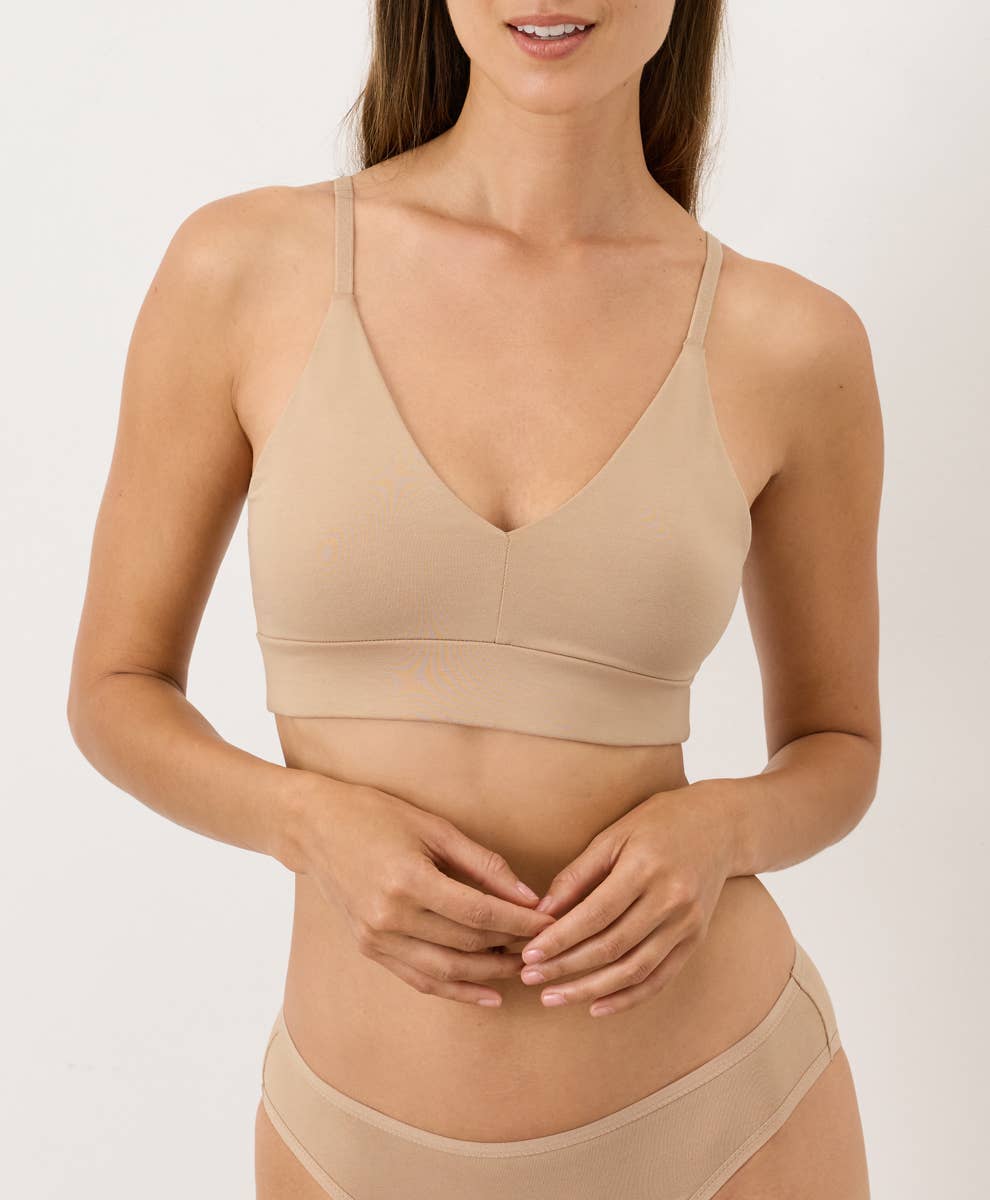 Women's Everyday Classic T-Shirt Bra: Sesame / Medium - Natural Clothing Company