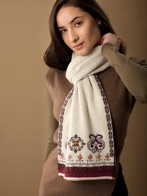 Alpaca Beanie Hat and/or scarf- purple