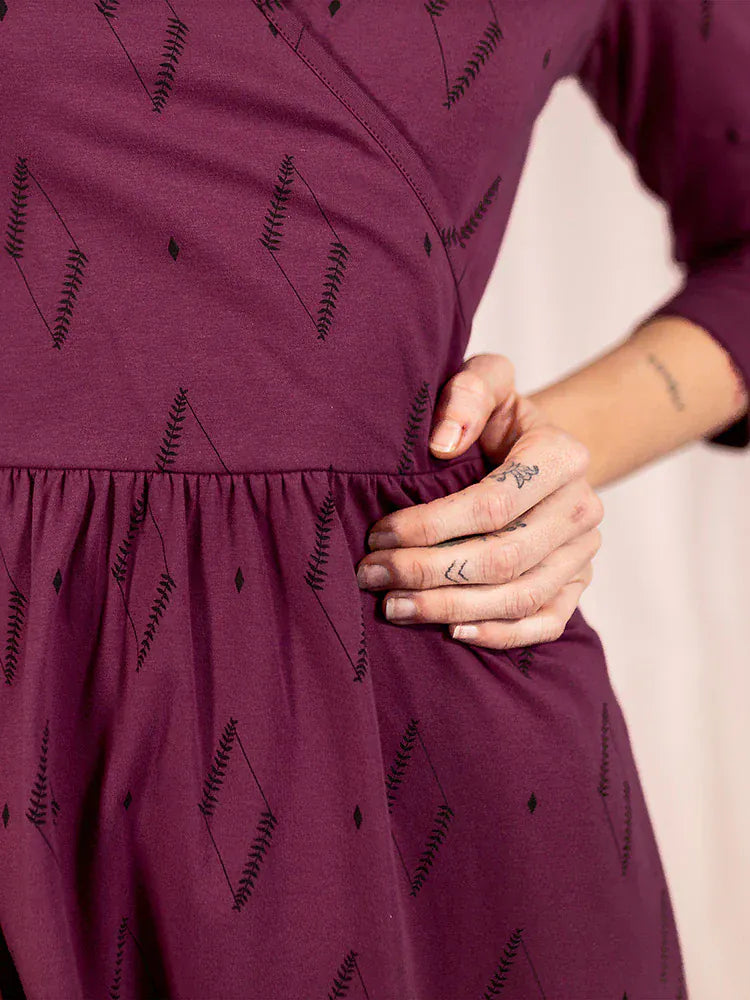 Organic Cotton Jersey Wrap Dress - Callie (XL only) - Natural Clothing Company