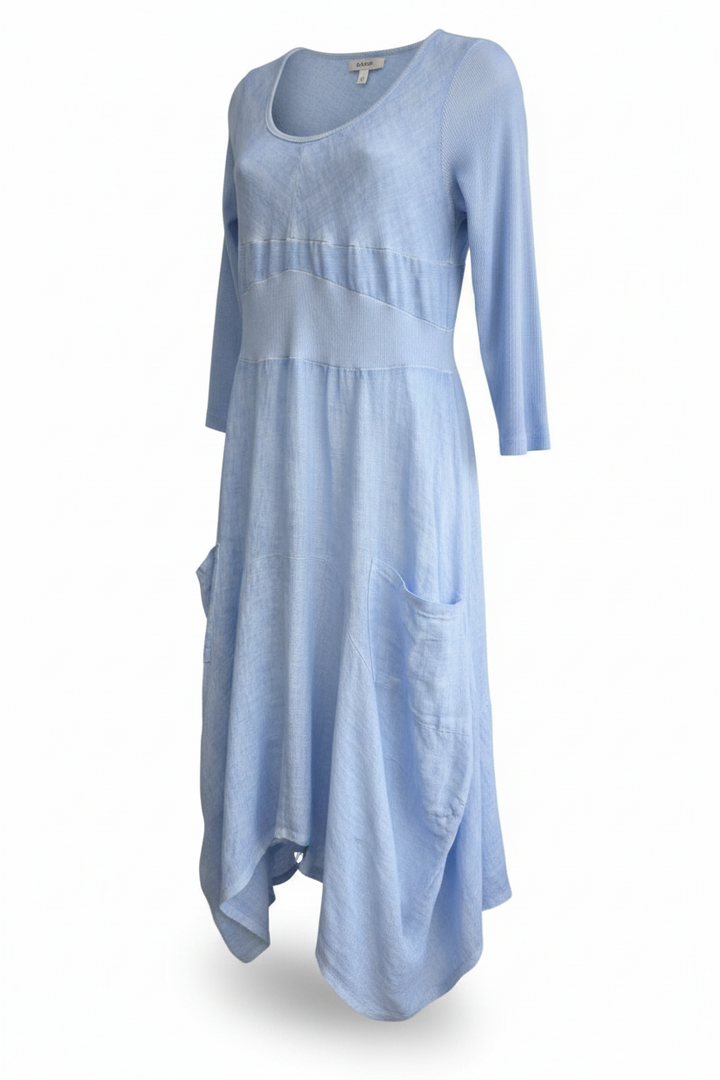 Italian Linen Dress by Inizio - Magic 3/4 sleeve - Natural Clothing Company