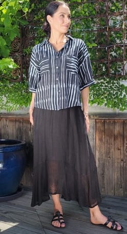 Linen Wide Shirt from Inizio - Natural Clothing Company