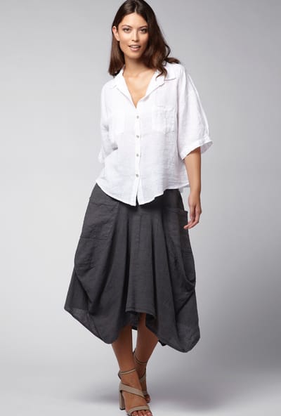 Linen Wide Shirt from Inizio - Natural Clothing Company