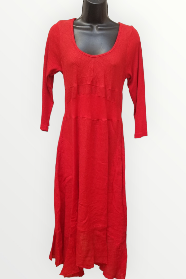 Magic with Lace, Inizio Italian Linen Dress - Lyric with 3/4 sleeve