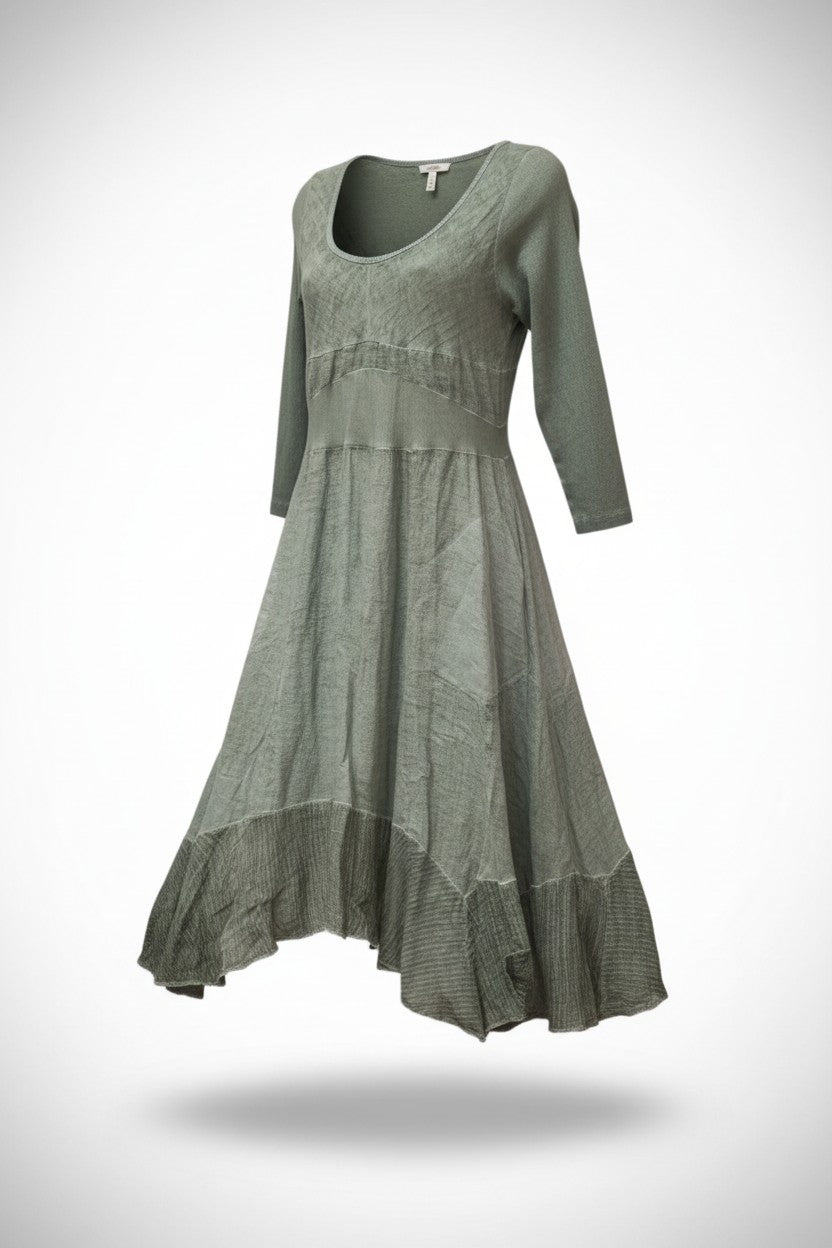 Magic with Lace, Inizio Italian Linen Dress - Lyric with 3/4 sleeve