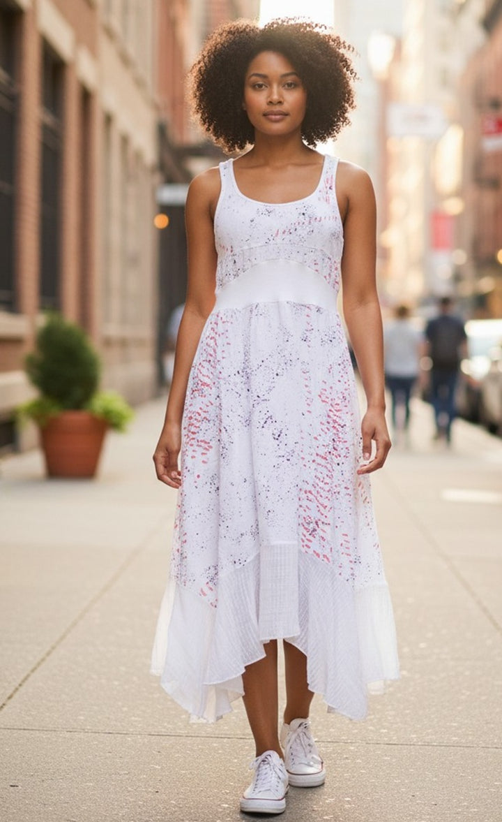 Linen Dress with Lace by Inizio - Lyric