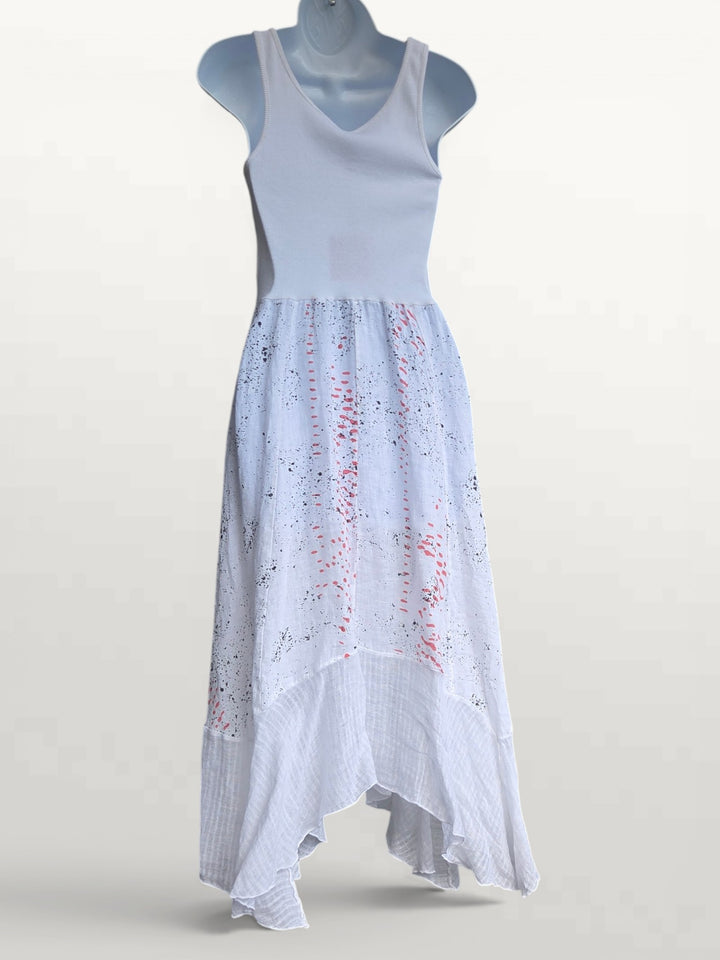 Linen Dress with Lace by Inizio - Lyric