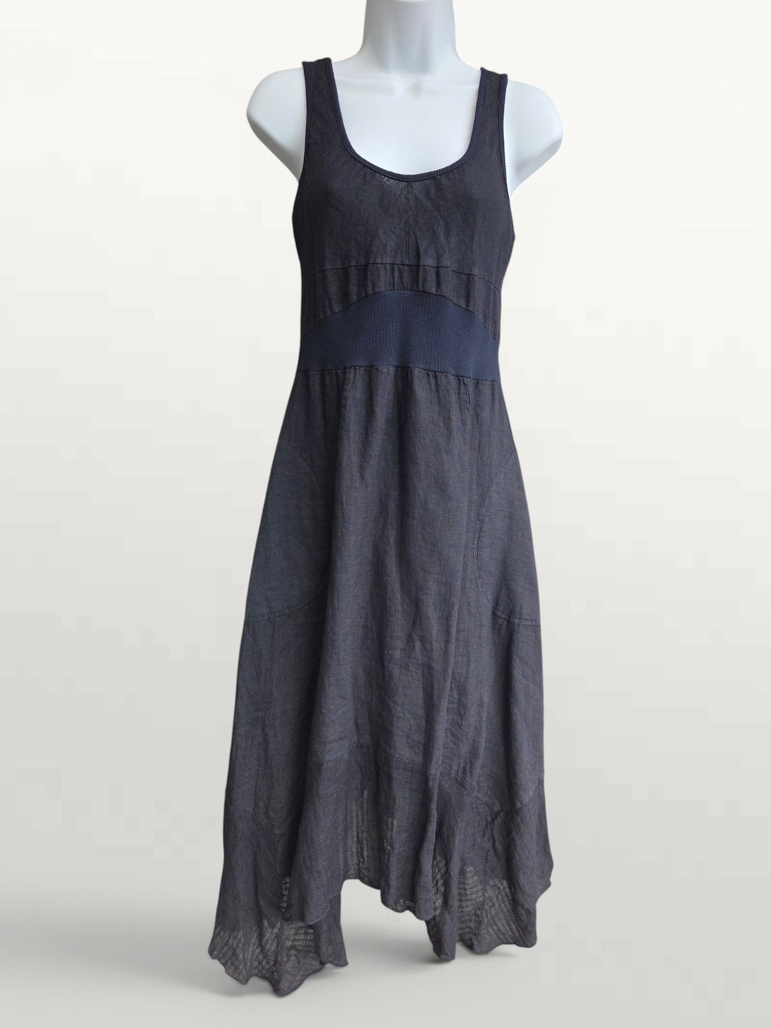 Linen Dress with Lace by Inizio - Lyric
