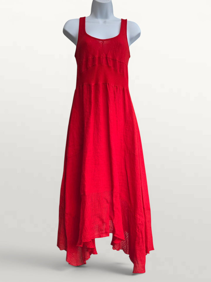 Linen Dress with Lace by Inizio - Lyric