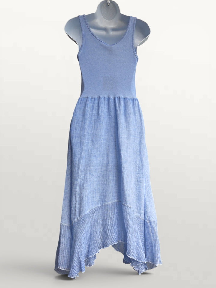 Linen Dress with Lace by Inizio - Lyric