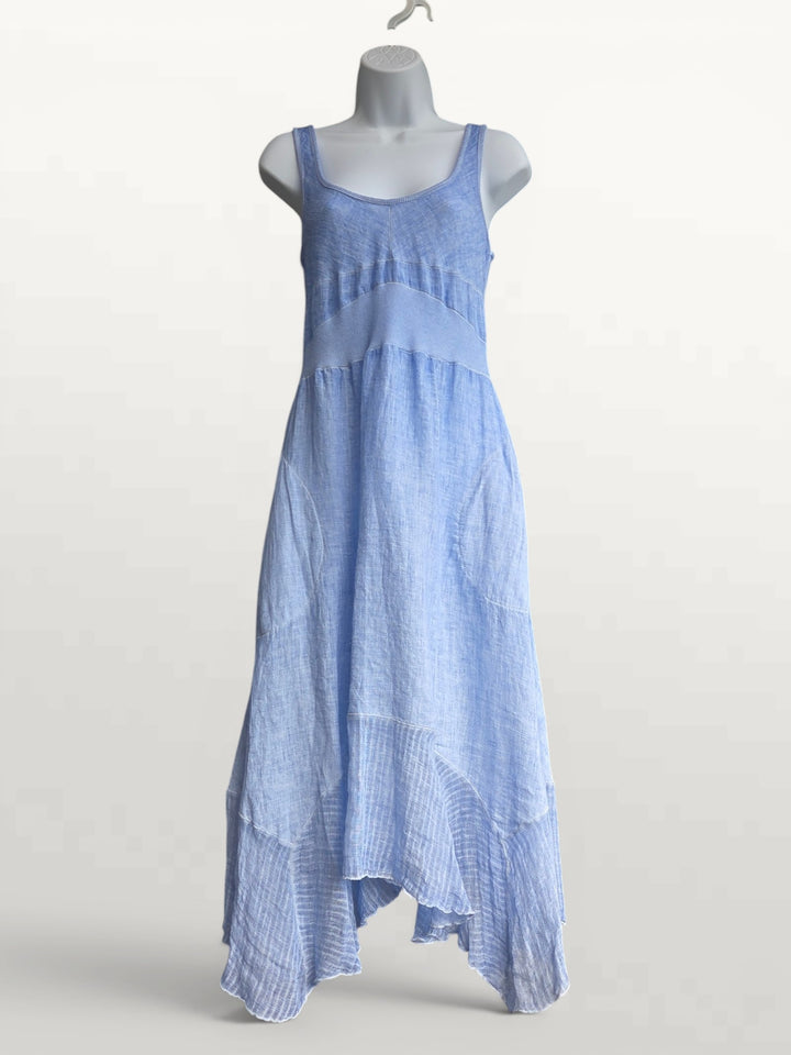 Linen Dress with Lace by Inizio - Lyric