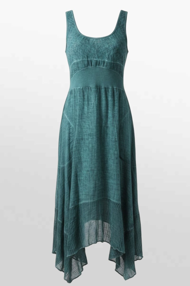 Linen Dress with Lace by Inizio - Lyric