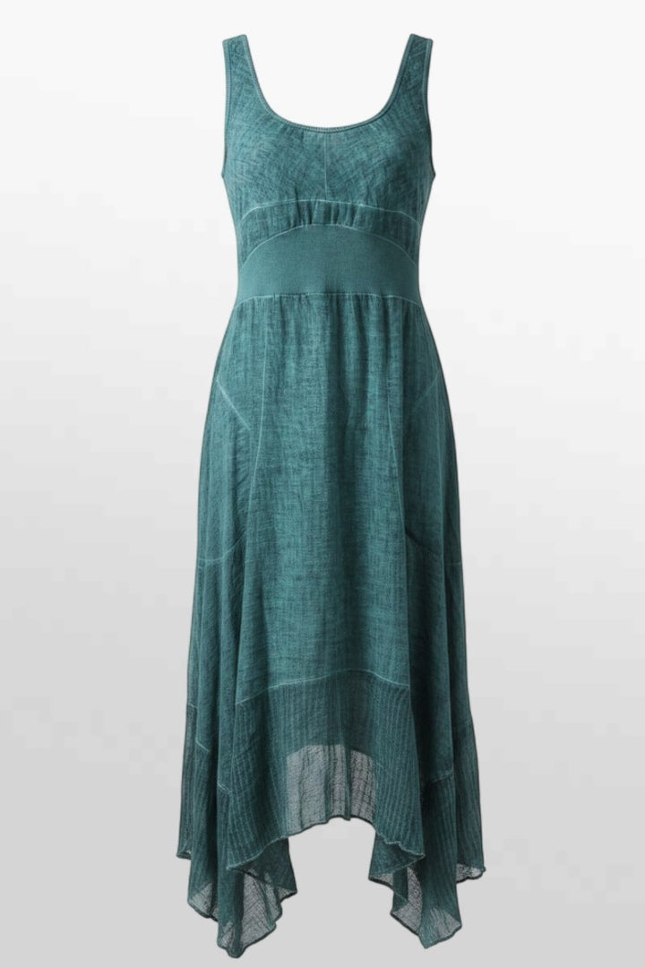 Linen Dress with Lace by Inizio - Lyric
