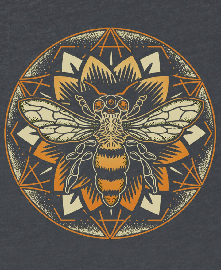 Bee Mandala Recycled Racerback Tank: LG - Natural Clothing Company