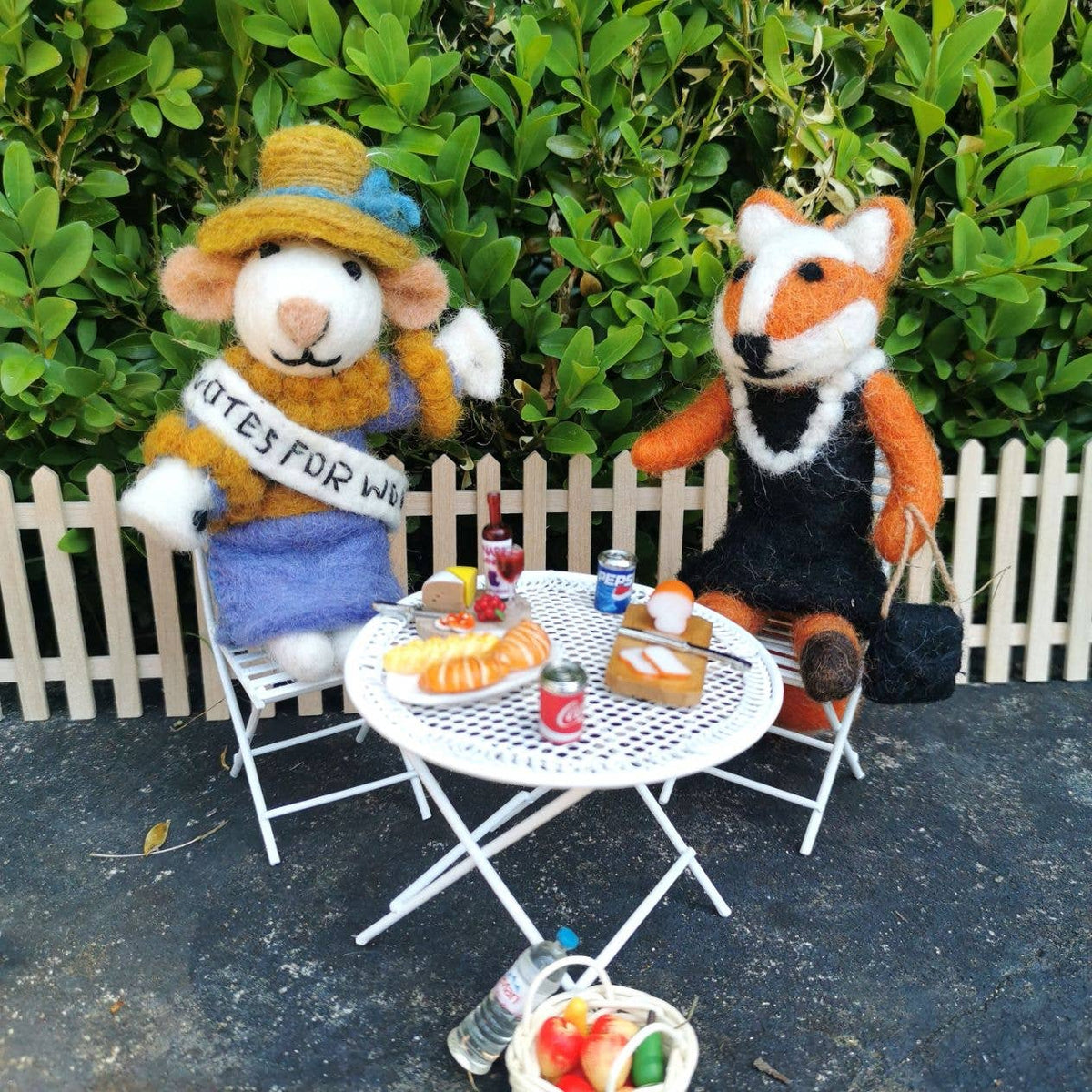 Handmade Felt Decoration - Emmeline the Suffragette