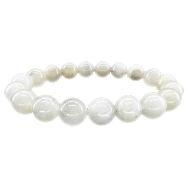 Artisans de Madagascar Bracelet Pierre de Lune Billes 10 mm