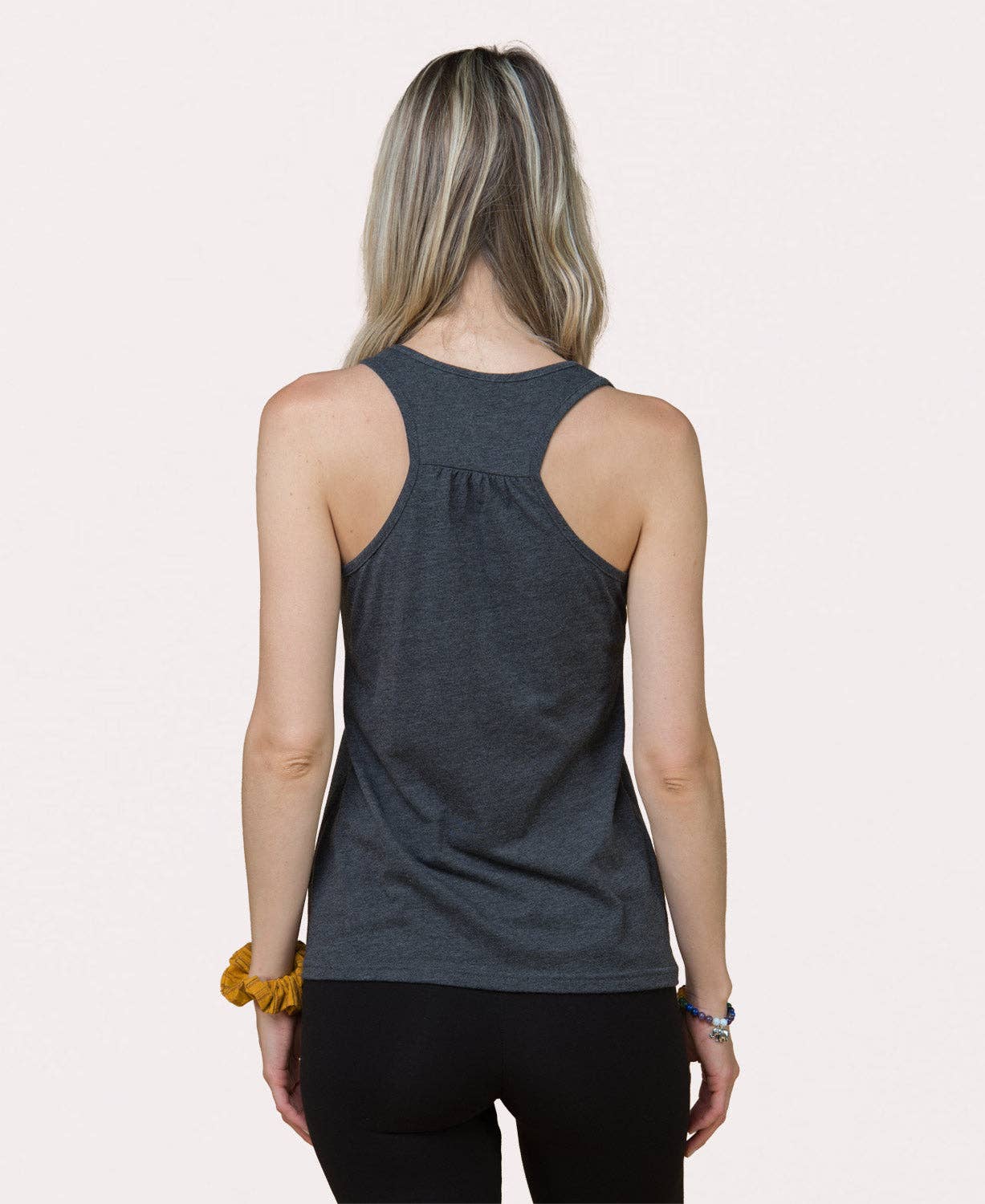 Bee Mandala Recycled Racerback Tank: LG - Natural Clothing Company