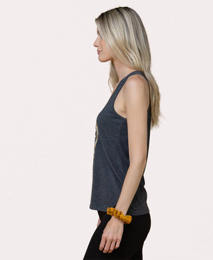 Bee Mandala Recycled Racerback Tank: LG - Natural Clothing Company