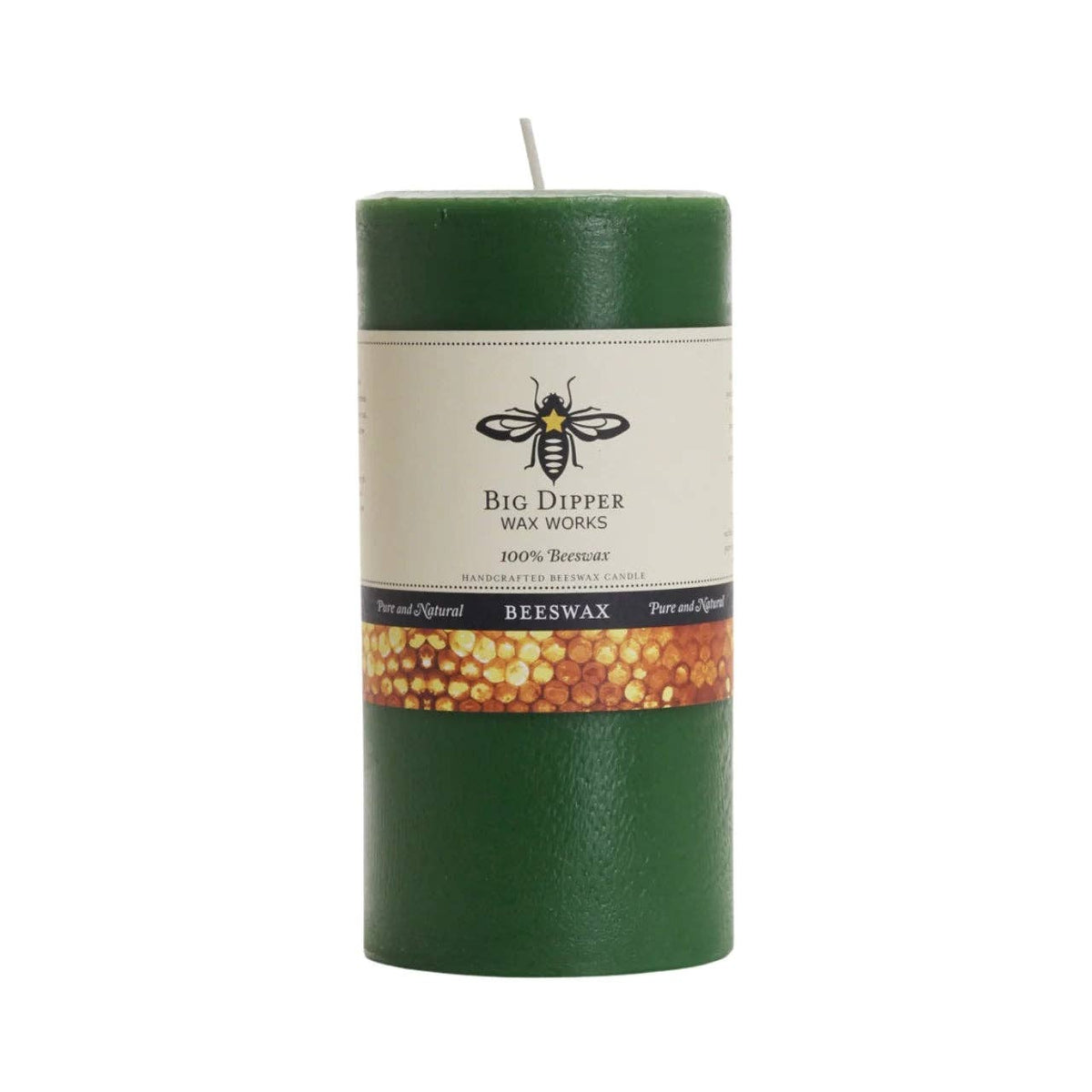 Big Dipper Wax Works Medium / Moss Pure Beeswax Pillars