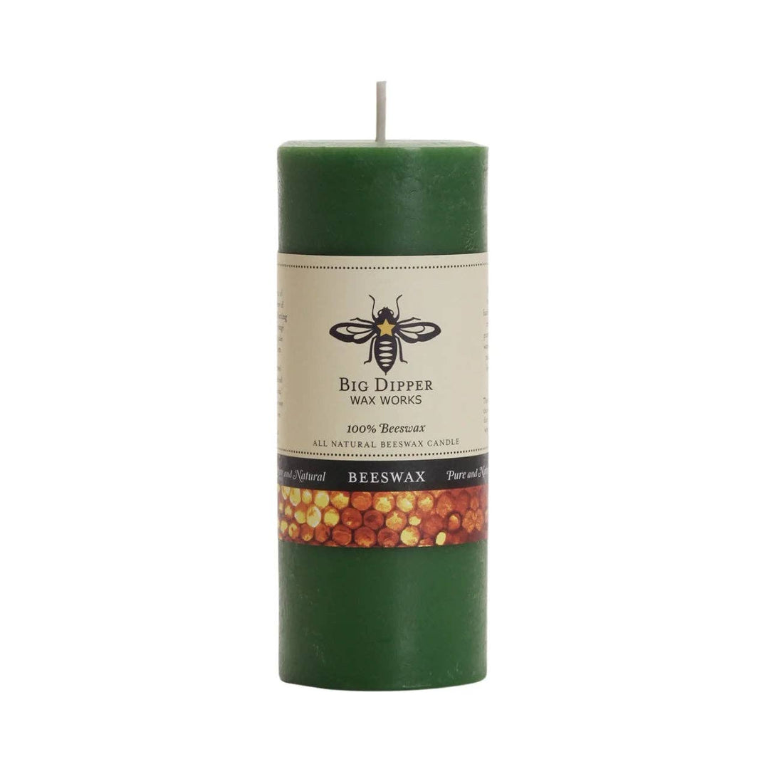 Big Dipper Wax Works Pure Beeswax Pillars: Small (2" x 4.75") / Natural